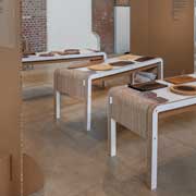 Ecodesign Collection Lessmore di Giorgio Caporaso a Sharing Design: tavoli sostenibili in cartone