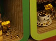 Percorso espositivo cluster caffè e spezie realizzato per Altoga con arredi in cartone di Lessmore