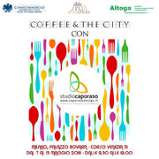 Allestimento Green per Coffee & The City| design ecosostenibile con le bobine Parasacchi Home e con arredi in cartone Lessmore. Design: Giorgio Caporaso