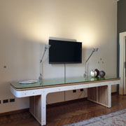 Tavolo in cartone legno e licheni - Design Giorgio Caporaso per Lessmore