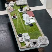Dejeuner - cardboard table with lichens Giorgio Caporaso per Lessmore