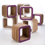 The Moretto system in purple, the 2018 color. Design Giorgio Caporaso for Lessmore 