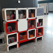 Librerie MoreLight in cartone by Lessmore per la Book Fly Zone di Malpensa e Linate